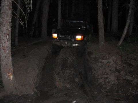 1995 Ford Bronco - That night, some of the most fun and toughest trails. This is Carey, ready to slide down near the end of the trail, over 7 hours after star…