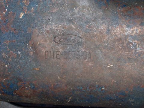 1967 Ford Bronco - Close-up of a Ford part showing the DITE-3675-BA casting number and Ford logo.