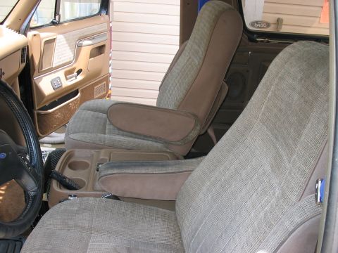 1988 Ford Bronco - Interior view of a 1988 Ford Bronco, highlighting the seats and door panel details.