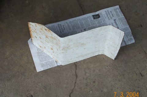 1986 Ford Bronco - A paper pattern and the steel I used