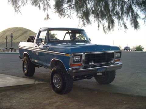 1978 Ford Bronco - This 1978 Ford Bronco is shown in a 3/4 front view, equipped with off-road tires.