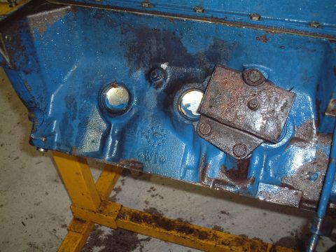 1967 Ford Galaxie - Close-up of engine mount and casting.