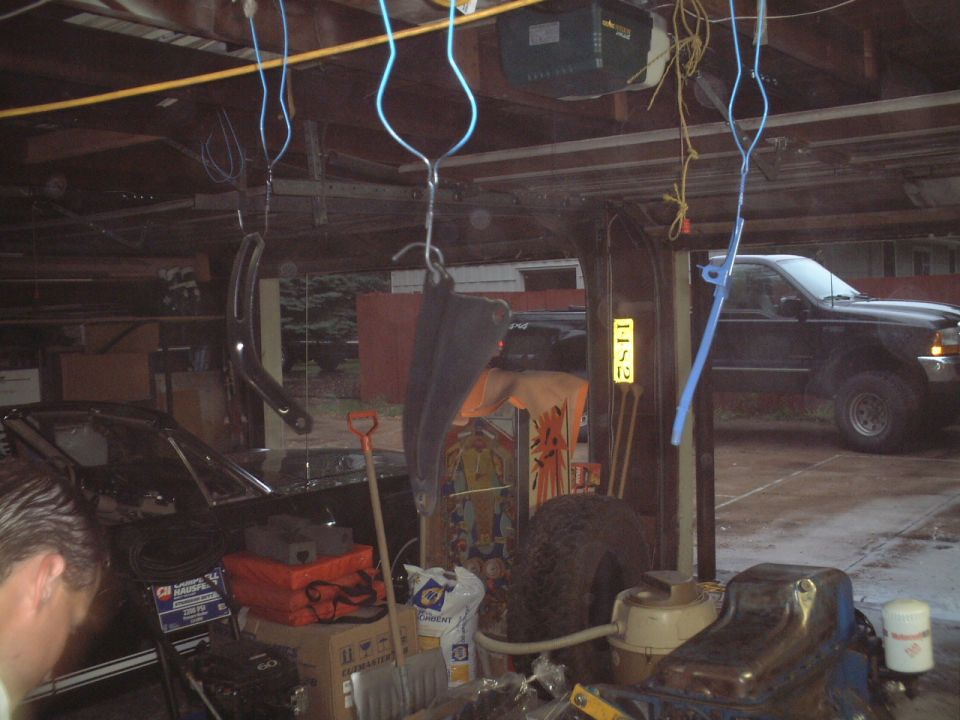 Various items drying after being painted.