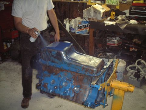 1967 Ford Galaxie - Painting the block.