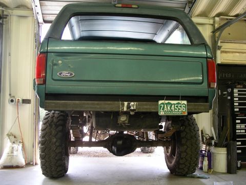 1996 Ford Bronco - Picture of new bumper while being fabbed at TTB Blows Garage.