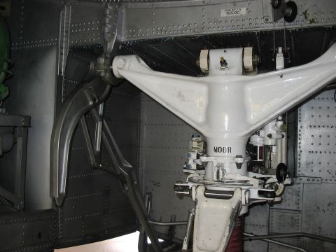 1988 Ford Bronco - This is a close-up view of an aircraft's landing gear mechanism, showing intricate mechanical components.