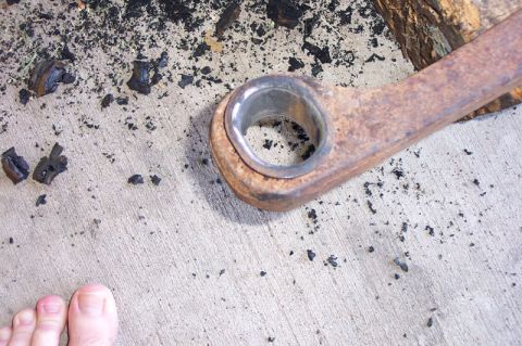 1968 Ford F-100 - Step 5--what it should look like when you're done with this. It's now ready for the new bushing.