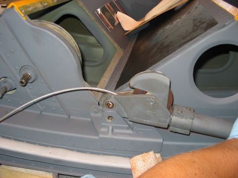 1988 Ford Bronco - Close-up view of a mechanical component within an aircraft's interior structure.