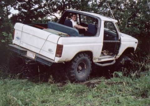 1980 Ford Bronco - There is a big-ass rock on Dad's farm. Which I had to climb up...