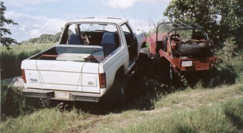 1980 Ford Bronco - The little Red CJ-2A was sold soon after this trip: no leg room or room for passengers.