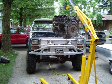 1989 Ford Bronco - Old engine out