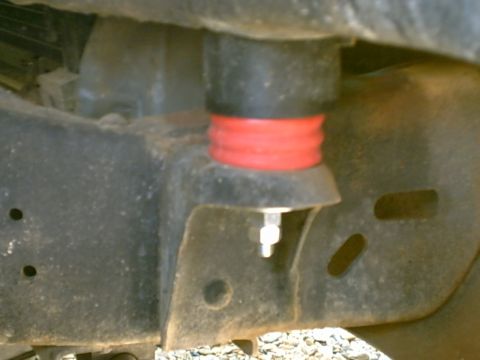 1984 Ford Bronco - Daystar polybushings (RED) with 2" body lift from Performance Connection.