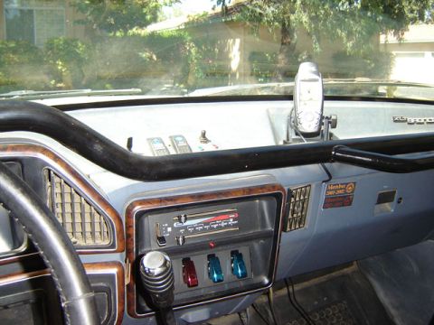 1991 Ford Bronco - New GPS mount. Since the speedo no linger works I like to use the GPS. Cant get more accurate then that!