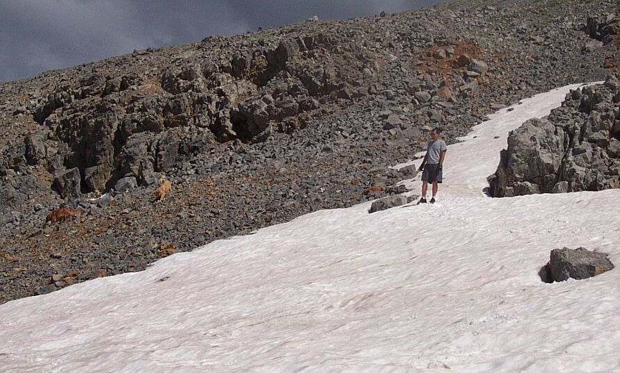 Snow on Italian Creek 7/11/04