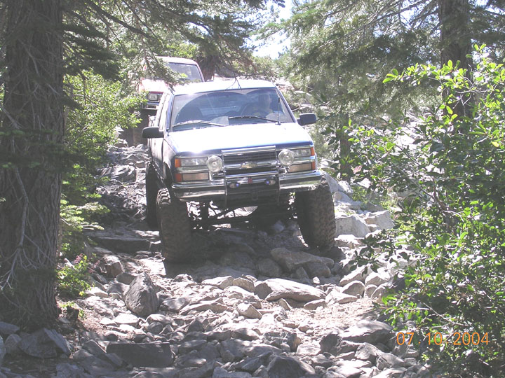 this is the hill dwon to the first water crossing.  Its not hard, just a long downhill rockgarden