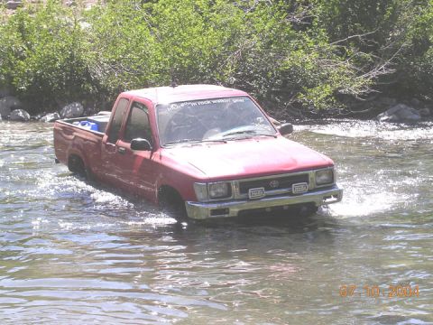 1994 Ford Bronco - Flows were 120 cfs. I can see why any higher flows would make this DEEP for the under 40 inch club.