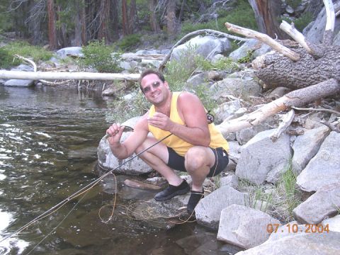 1994 Ford Bronco - bills first fish on a Fly rod.