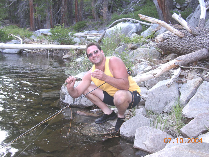 bills first fish on  a Fly rod.