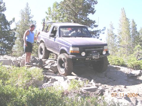 1994 Ford Bronco - I went first, and Bill kept an eye on me so I didnt drop a tire into one of the larger holes