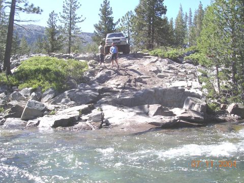1994 Ford Bronco - Bill (in the tank top) is 6'2", so this gives an idea of how big the first drop really is