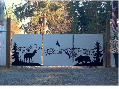 1977 Ford F-150 - This is the driveway gate I painted at our house.