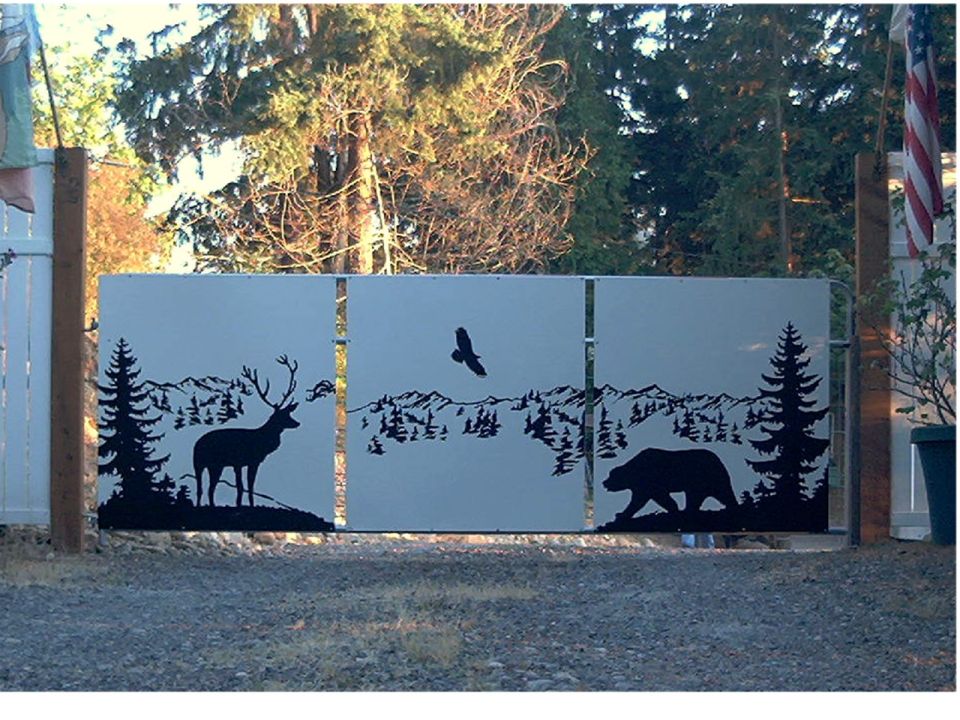 This is the driveway gate I painted at our house.