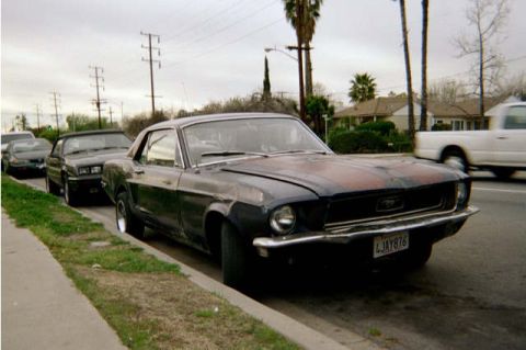 1968 Ford Mustang - Thats my '85 gt parked behind it!