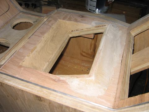 1995 Ford Bronco - Wood putty dried, and sanded