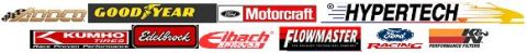1999 Ford Crown Victoria - This image displays a variety of automotive brand logos, such as Goodyear, Motorcraft, and K&N Performance Filters.