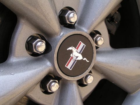 2000 Ford Mustang - Wheel center cap with running horse emblem, likely from a Ford Mustang.