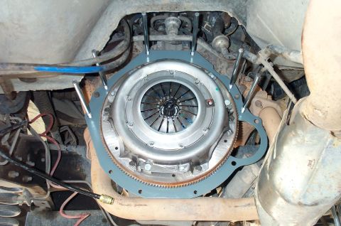 1995 Ford Bronco - those dowels installed. I later cut 2" off of them and made another slot because of issues with installation. The starter flange on the hou…