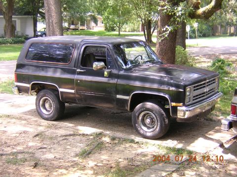 1984 Chevrolet Blazer - 1984 Chevrolet K5 Blazer in 3/4 front view, parked outdoors.