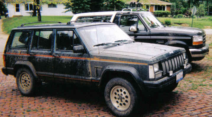 my buddies jeep and the bronco