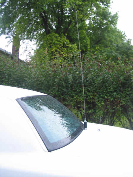 2000 Ford Crown Victoria - New Antenna by Antenex. Stands little under 5 feet. Trunk lid mount.
