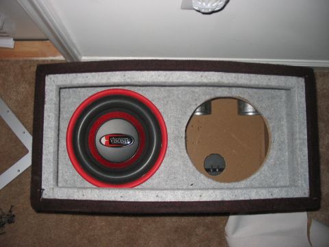 1988 Ford Bronco - Custom speaker box with a Visonik subwoofer installed, ready for another speaker.