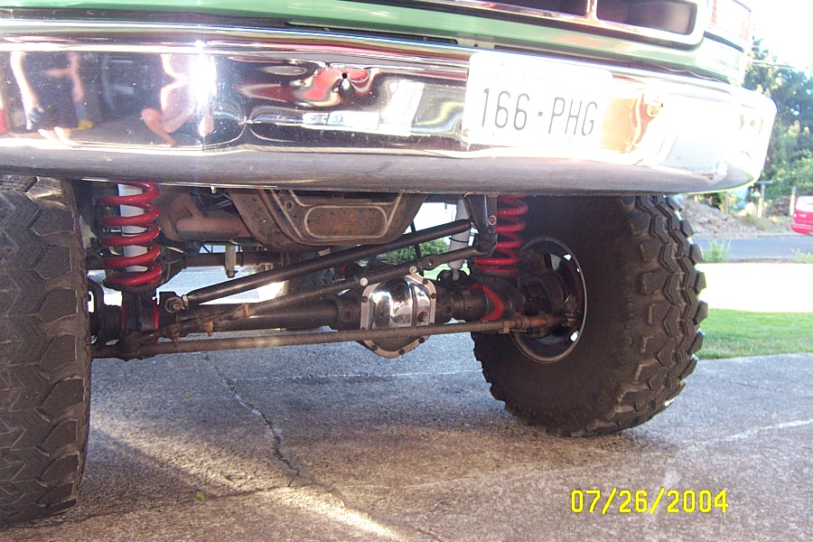 My solid axle under the truck. About the best mod i have done besides the lockers.