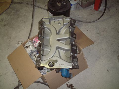 1967 Ford Galaxie - Bottom-side view of the Performer RPM intake that's ready for installation.