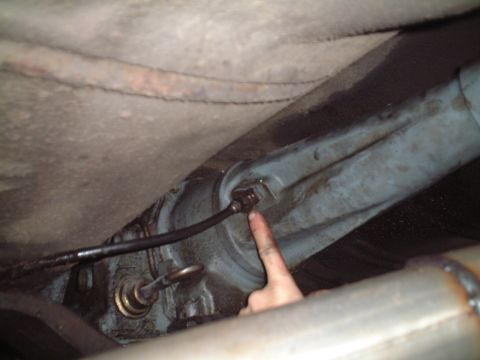 1967 Ford Galaxie - This is where the speedometer sensor goes into the tranny. If you get larger tires or differnet gearing, you just need to swap out the gear…