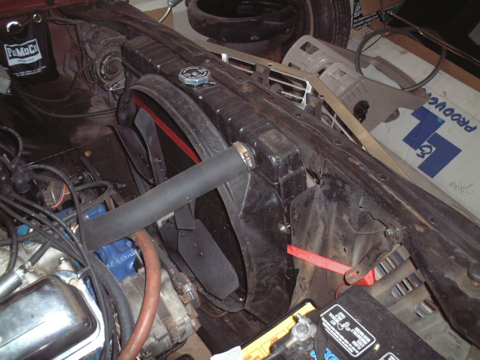 This is what I like to call a redneck radiator mounting system.