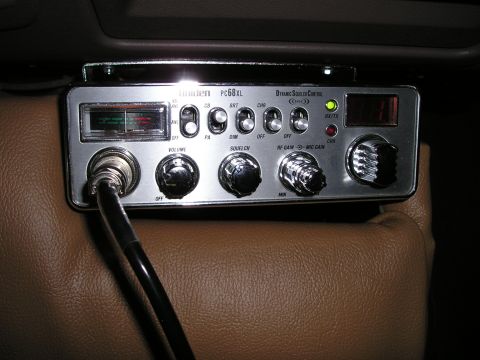 1996 Ford Bronco - A Uniden PC68XL CB radio is visible, mounted in a vehicle's interior.