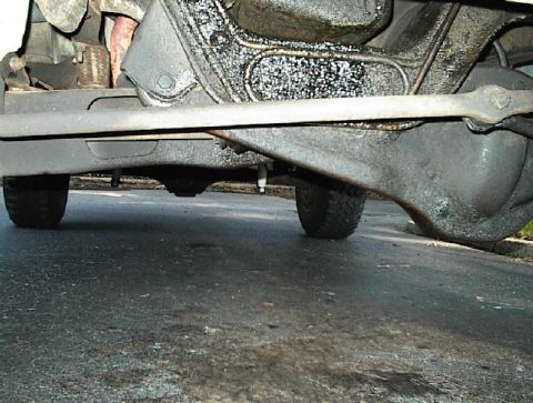 1984 Ford Bronco - pic of front axel angle after springs