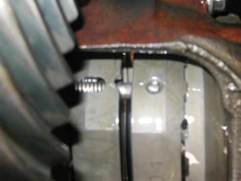 1985 Ford Bronco - Close-up view of internal differential components, including gears and housing.