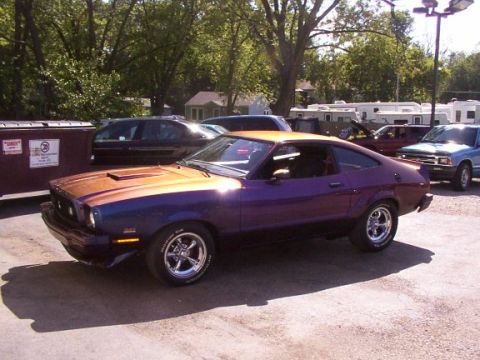 1978 Ford Mustang II - This 1978 Ford Mustang II has a two-tone paint job with a copper hood and purple body.