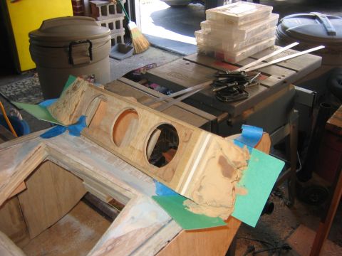 1995 Ford Bronco - More putty to smooth out the edges. The poster board is there to keep the putty from bonding to the side peices because they will have to b…