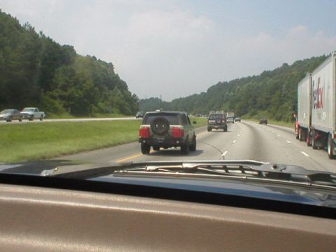 1989 Ford Bronco - Convoy on the way up, Blaze and Smooth's Bkos.