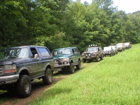 1989 Ford Bronco - Lined up and waiting.