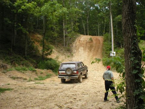 1986 Ford Bronco - Mosely tries the same hill as Doc looks on