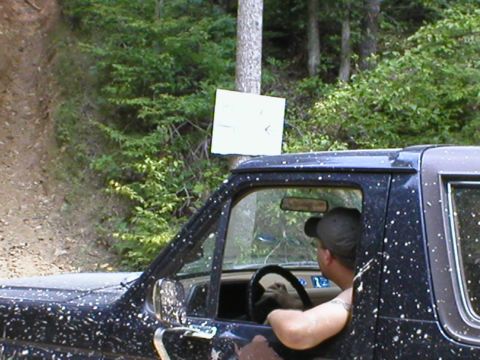 1986 Ford Bronco - Moes Looks back at the hill that defeated him.