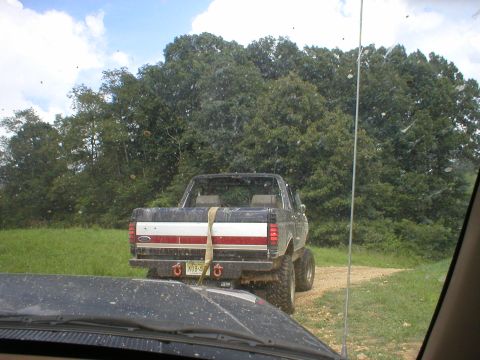 1986 Ford Bronco - A shot of Kev in his kick ass jersey rig