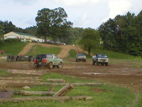 1986 Ford Bronco - Shane, Jon, And Dale playing in the play area.